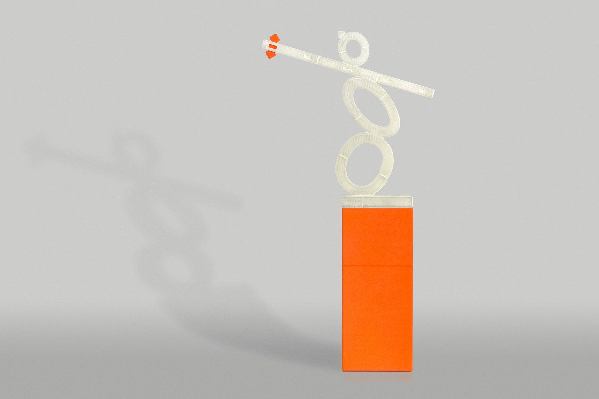 Fine Detail Plastic Statue | Versatile Plastic Orange Long Stage & Crow
