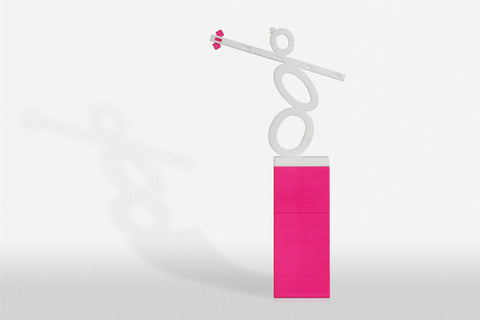 Sandstone Statue | Versatile Plastic Pink Long Stage & Crow