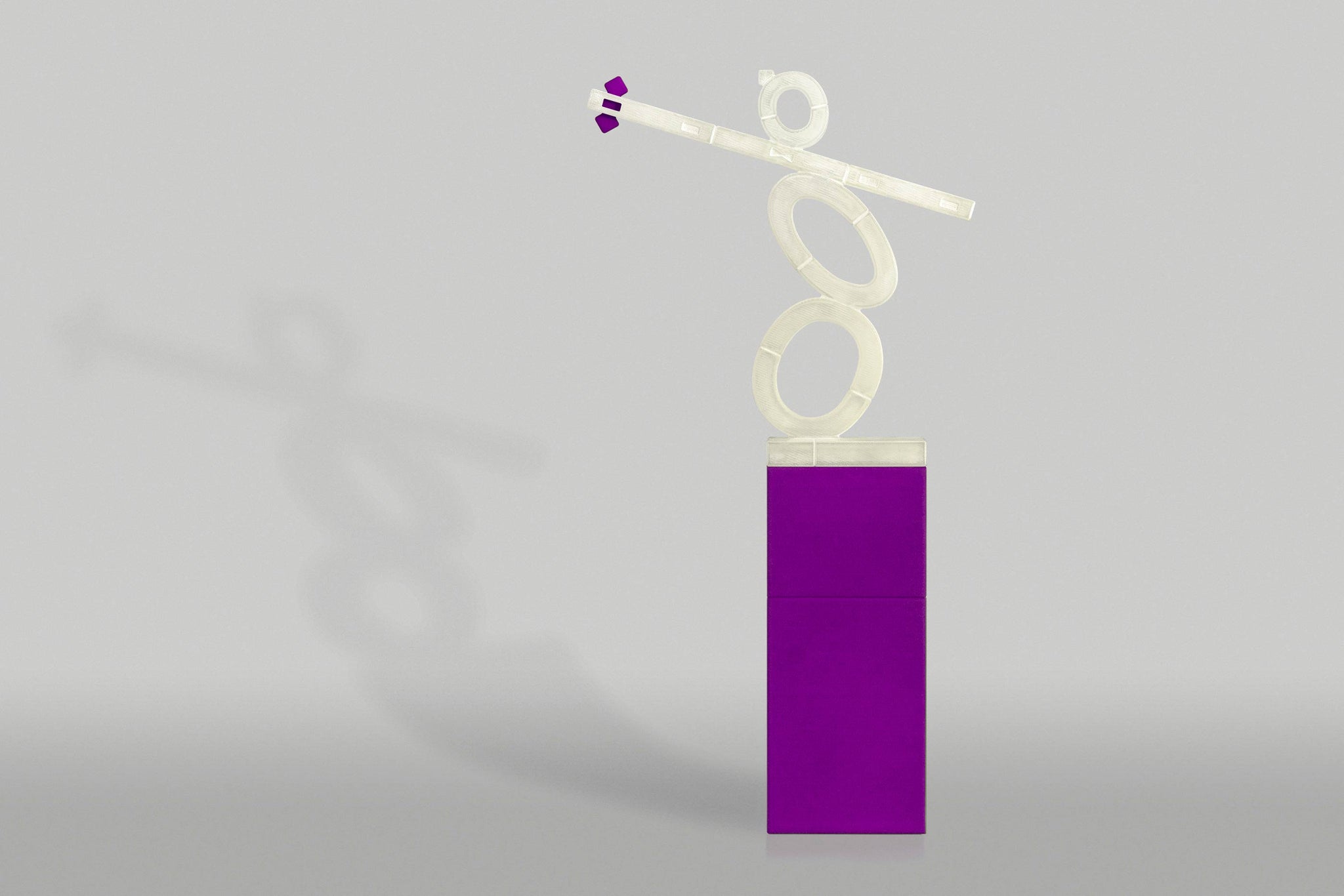 Fine Detail Plastic Statue | Versatile Plastic Purple Long Stage & Crow