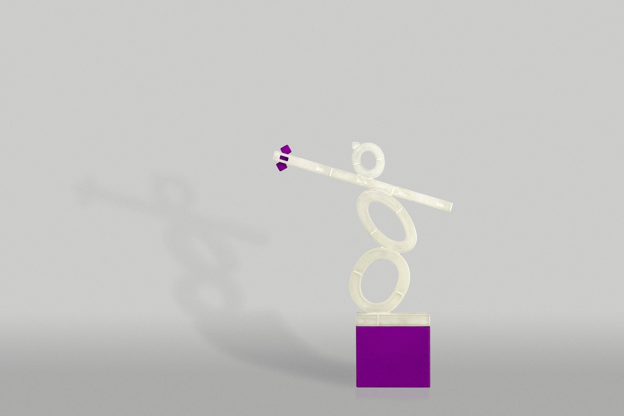 Fine Detail Plastic Statue | Versatile Plastic Purple Short Stage & Crow
