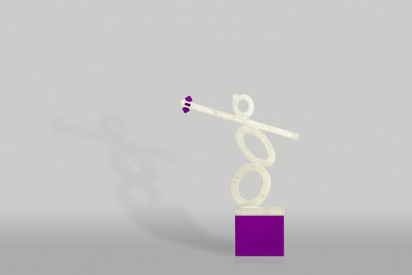 Fine Detail Plastic Statue | Versatile Plastic Purple Short Stage & Crow