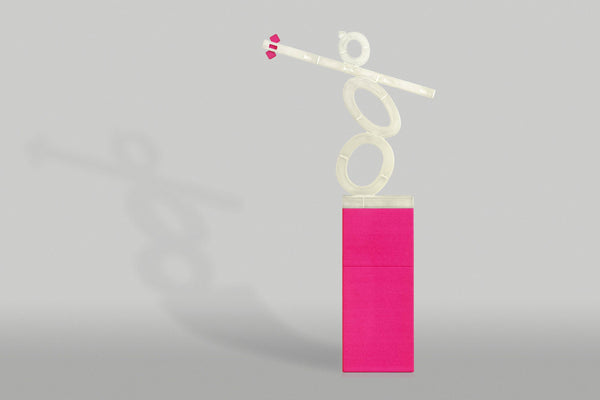 Fine Detail Plastic Statue | Versatile Plastic Pink Long Stage & Crow
