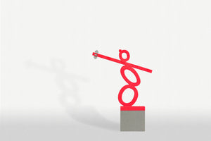 Versatile Plastic Red Statue | MJF PA12GB Short Gray Stage & Crow