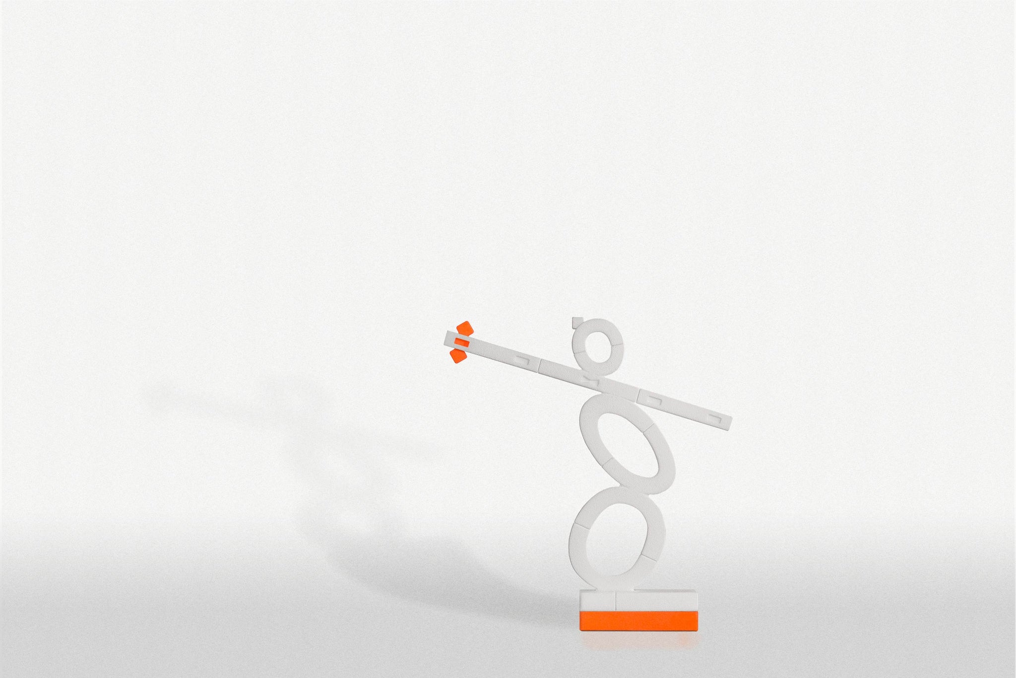 Sandstone Statue | Versatile Plastic Orange Thin Stage & Crow