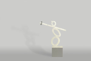 Fine Detail Plastic Statue | PA12GB Plastic Gray Short Stage & Crow