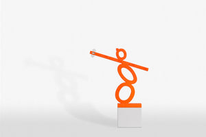 Versatile Plastic Orange Statue | Sandstone Short Stage & Crow