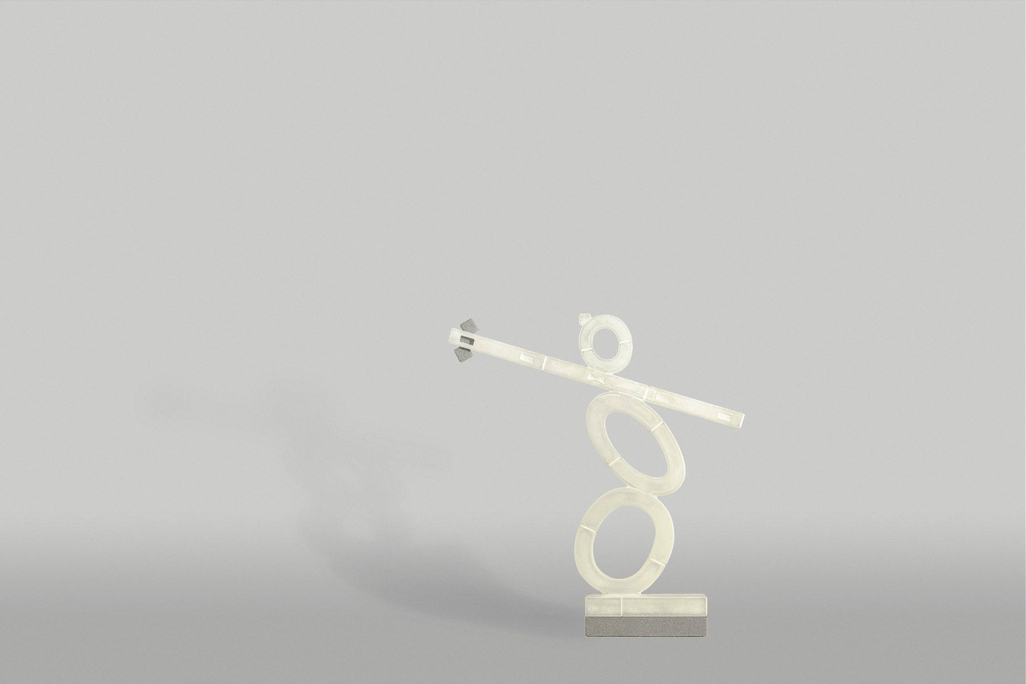 Fine Detail Plastic Statue | PA12GB Gray Thin Stage & Crow