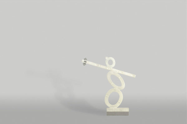 Fine Detail Plastic Statue | PA12GB Gray Thin Stage & Crow