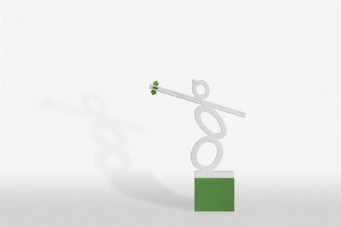 Sandstone Statue | Versatile Plastic Green Short Stage & Crow