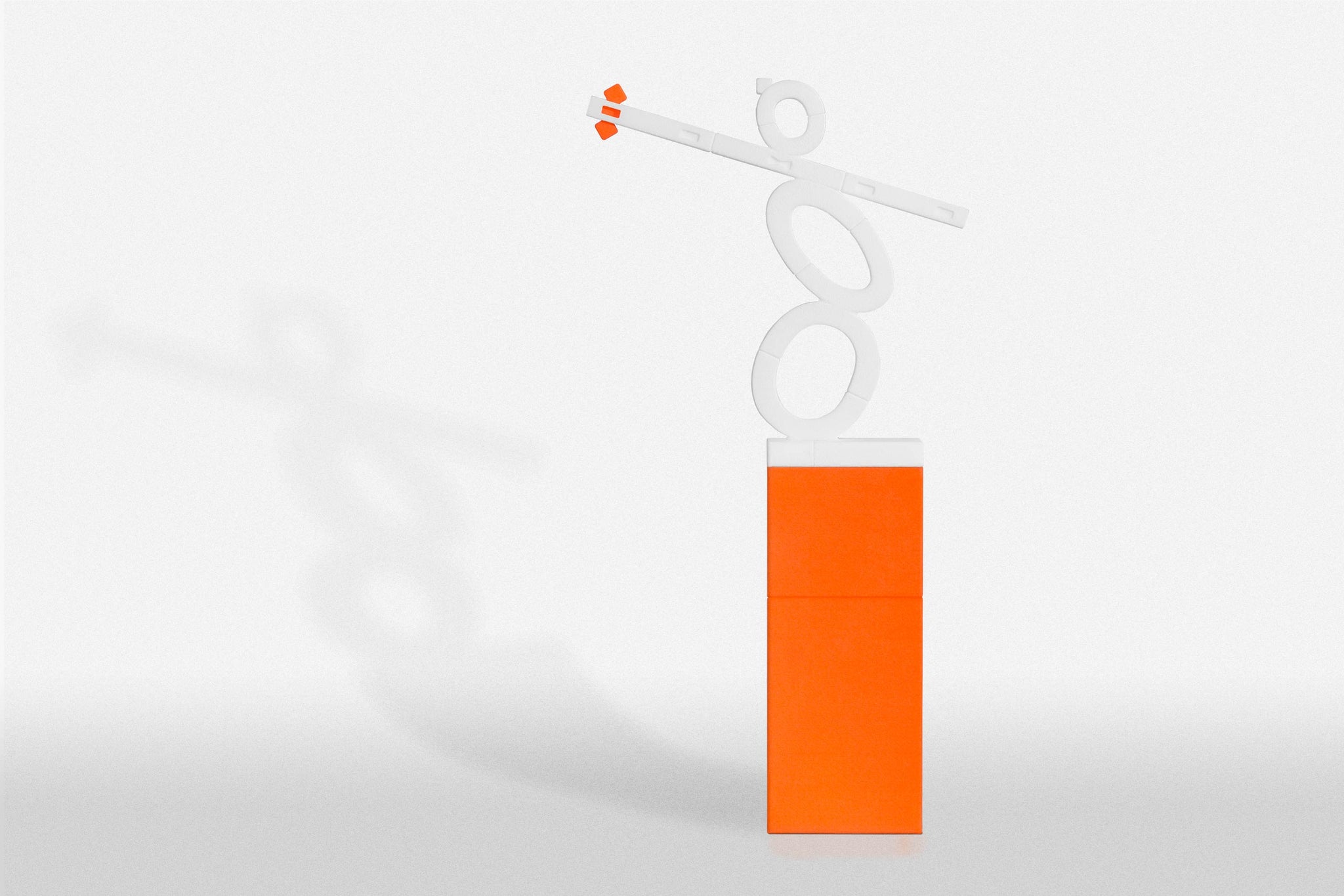 Versatile Plastic White Statue | Versatile Plastic Orange Long Stage & Crow