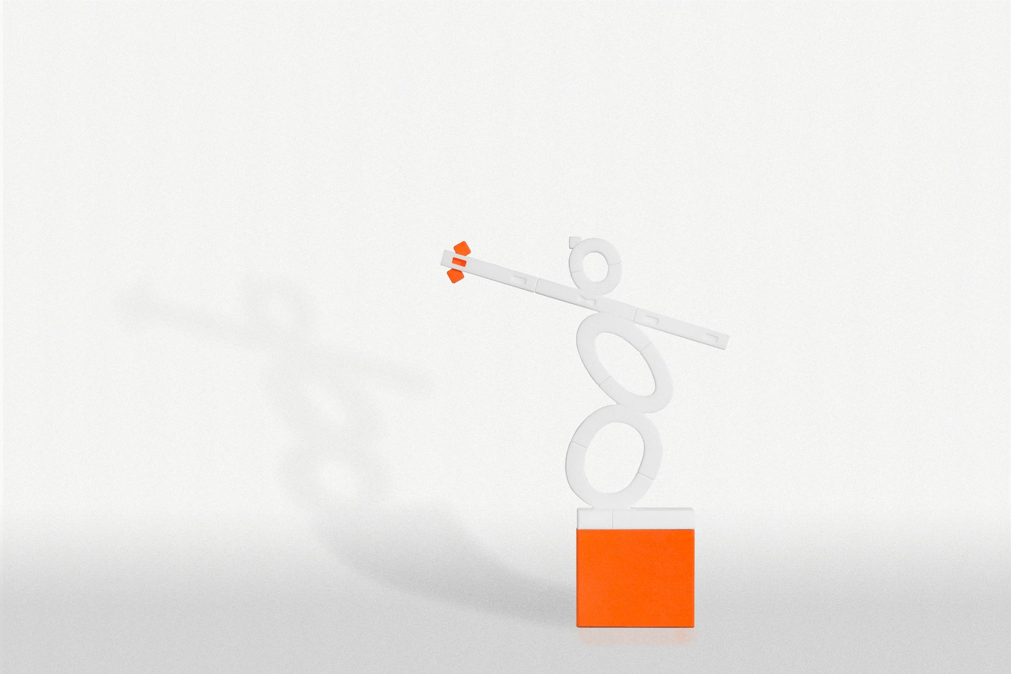 Versatile Plastic White Statue | Versatile Plastic Orange Short Stage & Crow