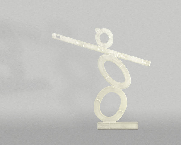 Fine Detail Plastic Statue | Sandstone Thin Stage & Crow